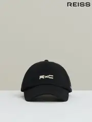 Reiss Black Roda Cap Reiss | Ché Logo-Embroidered Cap (F96651) | $135