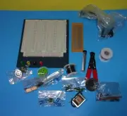 BreadBoard Electronic Circuit Design test proto board w/Components - Entry Level