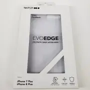 New Tech21 Evo Edge Apple iPhone 7 - iPhone 8 Clear White FlexShock Free Ship