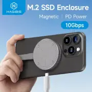 Hagibis Magnetic M.2 2230 NVMe SSD Enclosure Magsafe SSD Case USB C 3.2 Gen2 to