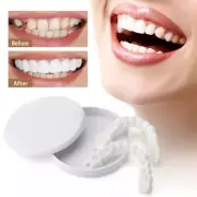 Snap On Upper ＆ Bottom Set False Teeth Dental Veneers Dentures Fake Tooth Cover
