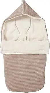 Koeka Footmuff - Baby Winter Sleeping Bag - Swaddle Blanket with Hood - Plush Lined - Vik - Corduroy - Soft - Washable - Taupe - Tu