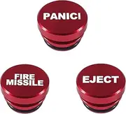 Cigarette Lighter Cover Cap,Car Cigarette Lighter,3PCS 12V Socket Cover Cap,Aluminum Dustproof Plug,12-Volt Replacement Accessories, Fits Most Vehicles (Red)