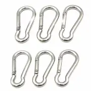 M4X40mm Stainless Steel Carabiner Clip Spring-Snap Hook Carabiner Clips for K...