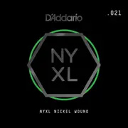 D'Addario NYXL Nickel Wound Electric Guitar Single String, .021