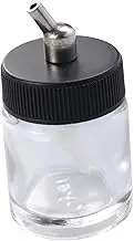 HAWILLOSCH 22Cc Glass Airbrush Bottles with Caps Professional Paint Cup for Airbrush Models Compatible with Refillable Accessory for Paint Storage and Easy