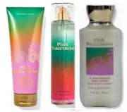 Bath and Body Works PINK WATERMELON Set Lotion CREAM Spray Mist Fragrance LOT