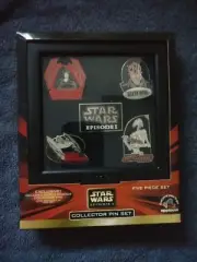 STAR WARS EPISODE 1 COLLECTOR 5 PIN SET GIFT SET - NIB - - APPLAUSE