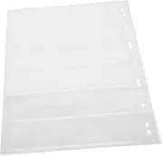GRADENEVE 10 Sheets Coin Collector Supplies Transparent Pages for Stamp and Currency Album Replacement Holder No Outer Shell Smooth and Reusable Design