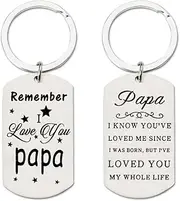 [YALLNASL] Dad Fathers Day Presents for Daddy Papa Birthday Gifts for Grandpa Father Retirement Gift Keychain for Papa Dad Keychains