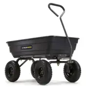 Gorilla Carts Utility Cart with Steel Frame, 600 Pound Capacity, and 10 Inch ...