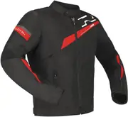 Richa Gotham 3 WP waterproof Motorcycle Textile Jacket, black-red, Size M for Men Black Red
