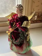 Vintage Elegant Christmas Tree Angel Topper