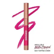 VARIETY PACK OF 3 L'Oreal Paris Infallible Matte Lip Crayons - Reds/Purple