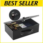 Metal Fireproof Safe Box with Carrying Handle - Stylish Protection for Valuables