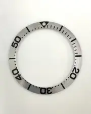 Silver/Black Bezel Insert for Omega 41mm Seamaster 2231.50, 2532.20, 2542.80