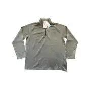 ZELOS Olive Heather Mock Neck Performance Quarter-Zip Pullover Jacket Large