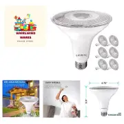 6 Pack LED Outdoor Flood Light Bulbs, 120W Equivalent, 1250 Lumens, 2700K War...