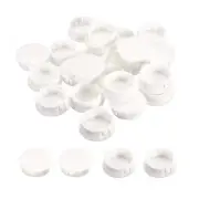 26Pcs 1-1/4" Plastic Hole Plugs Panel Flush Type Knockout Locking Plugs, White