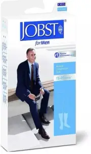 New Jobst for Men Medical Compression Black Large Socks (15-20 mmHg)