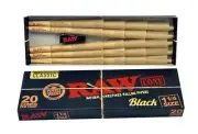 Raw Classic Natural Black Pre-rolled Cones,20 Cones Per Pack.FREE SHIPPING
