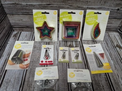 Wilton Double Cut Cutters & Assorted Cake Decorating Tips New Baking Supply