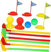 ORFOFE 2 Sets Golf Plaything Sets Educational Indoor Outdoor Sports Golf for Parent Activities Lightweight for Fun Coordination Game Random Color