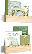 Scalloped Wood Shelves Set of 2 - Preassembled Baby Bookshelf for Nursery - Cloud Shaped Toddler Bookshelf - Montessori Kids Book Shelf