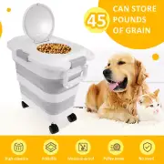 Collapsible Pet Food Container Plastic Dog Food Storage Container Airtight leegy