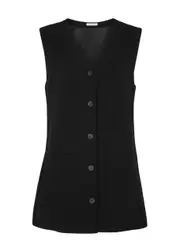 BY Malene Birger Francinne Longline Waistcoat - Black - 38 (UK10 / S) 38 (UK10 / S)