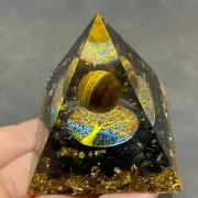 tiger eye Crystal Sphere Orgonite Pyramid Chakra Energy Orgone Stone 1PC