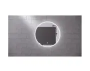 600-800*45mm ABS R2 Three Color Lights Back and Front lit Round Frameless With Defogging Function Easy Hook LED Mirror