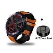 LEMFO LEM12 1.6 Inch Face Unlock Smart Watch Dual Camera Music Play Store 3G+32G WIFI GPS 4G Watch Phone Brown