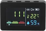 Temperature Humidity Meter, Energy Saving Mode Thermometer Hygrometer Detector for Outdoor Camping Tent (Black)