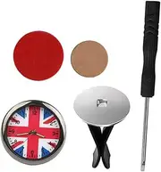 Alipis 1Set Jack Car Clock Compact Decorative Timepiece for Vehicles Durable Design Practical Unique Flag Style for Car Interior