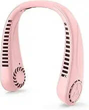 Portable Hanging Fan Quiet Cooling 3 Speed Settings Neck Fan, 4000mAh Rechargeable Battery USB Wearable Cooling Fan