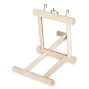 Kazoo Bird Toy Wooden Mirror Perch