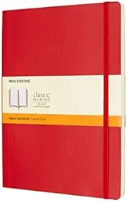 Moleskine QP621F2 Classic Soft Cover Notebook, Ruled, Extra Large, Scarlet Red