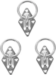 ERINGOGO 3pcs Truck Trailer Pull Tab Key Trailer Jack Gear Nest Swing Ranger Tie Down Anchors Cotter Kit Knob Boat Winch Strap with Hook Hanging Carabiner Pin Belt Silver Stainless Steel