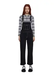 [dELiA*s by Dolls Kill] No Bounds Twill Overalls-Black