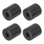 Mic Stand Adapter 1/4 to M6 Female Camera Screw Thread Adapter Black 4 Pack