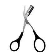 Eyebrow Trimmer Scissor with Comb Female Male Eyebrow Eyelash Scissors Safety St