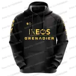 2024 INEOS GRENADIER TEAM HOODIE 男士休閒衛衣秋冬連帽衫騎行服連帽衫街頭風外套