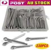 Stainless Steel Cotter Pin Assortment Set 6 Sizes Split Pins Spring Kit 230x/box