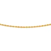 9ct Gold 50cm Hollow Rope Chain