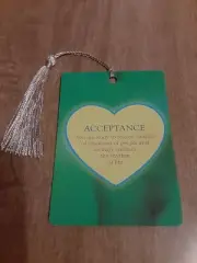 "Acceptance" Love Affirmation Bookmark Tarot Oracle Card Gift Purified & Charged