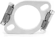 Car Flanges, 2.5in 63mm Steel Exhaust Flange Flat Oval Split Repair Replacement Accessory Flange Connection Kit, Automotive Replacement Exhaust Flanges
