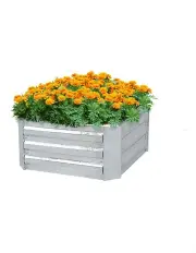[SOGA] Square Outdoor Planter Box 100cm in Silver