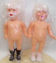 Merry Medley Santa & Mrs. Claus Music Box Doll with Crochet Pattern Vintage 1991
