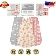 Modern 3-Pack Toddler Sleep Sacks for 18-24 Months - Perfect Baby Registry Gift
